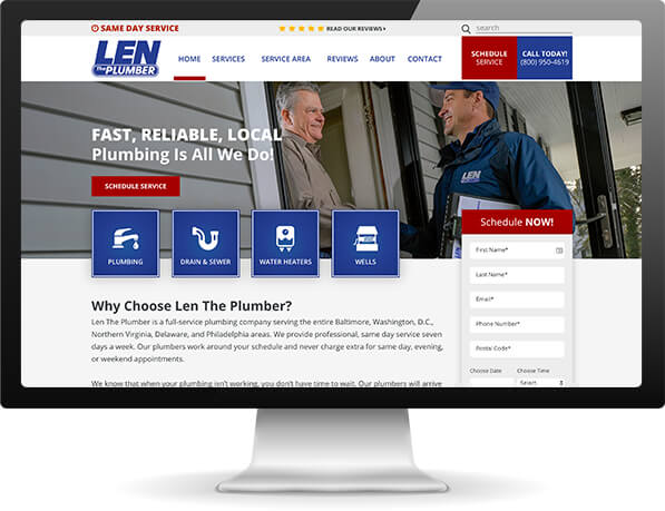 plumber website design